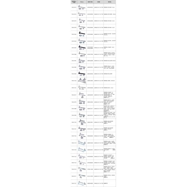 Para el ajuste de la camada de la camada, el tornillo de tuercas para Toyota Hilux REVO Parts 90105-T0114 90105T0114