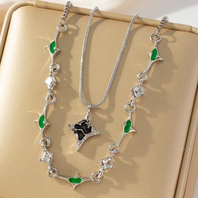 Fashion Double Layer Crystal Necklace For Women Jewelry Gifts