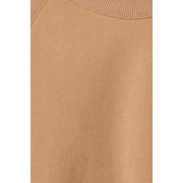 Simple Design Inner Blanket Cropped Drawstring Sweatshirt
