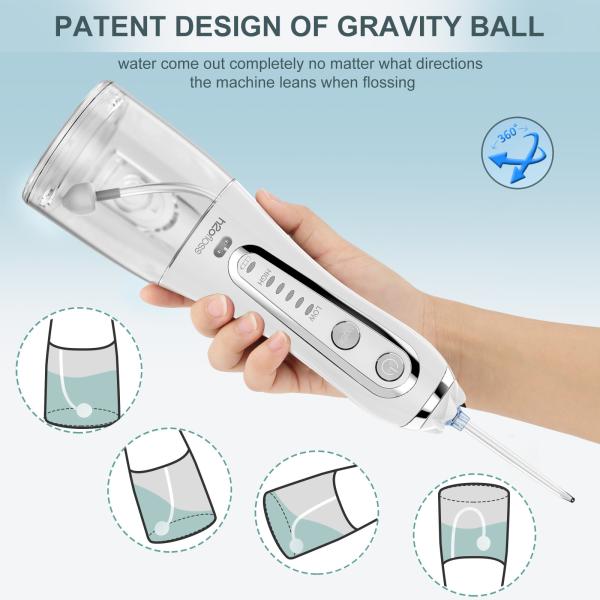CE UKCA Approved Cordless Water Flosser With 5 Work Modes Water Pick