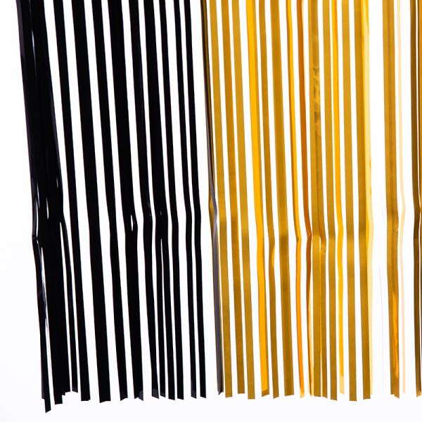 Gold Black Foil Curtain Modern Style Tassel Rain Curtain In Fun Birthday Party Decoration