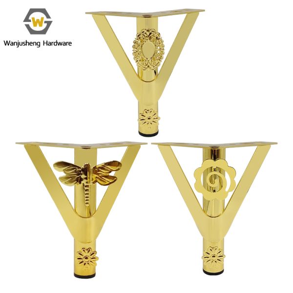 Wanjusheng a Variety of New Patterns Decorated Coffee Table Sofa Feet Iron Hardware Furniture Feet Cabinet Legs for Sale