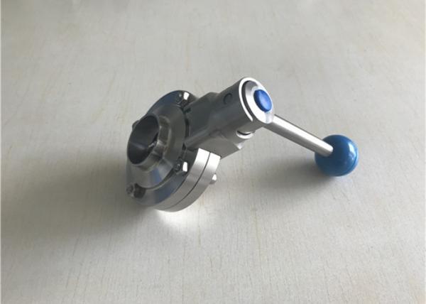 Fast Installed Sanitary Butterfly Valve With Manual Handle ISO 9001 Certificate