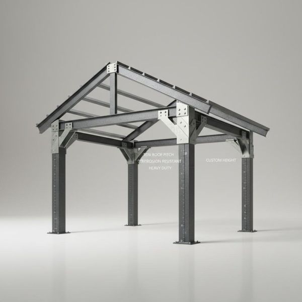 10% Roof Pitch Steel Structure Truss with Corrosion Resistance and Customizable Height for Heavy Duty Applications