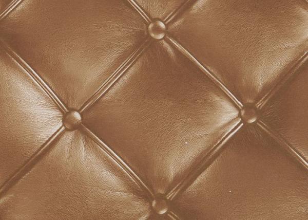 3D Effect Washable Vinyl Wallpaper , Luxurious Golden Leather Pattern Wallpaper