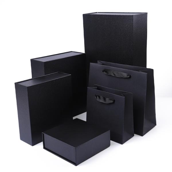 Wholesale manufacturing high quality Magnetic Gift Box Packaging Custom logo luxury Eco Friendly Cardboard Paper Black Magnetic Jewelry Box