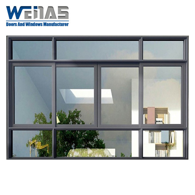 Silent Tracks Single Glass Aluminium Sliding Windows With Stainless Steel Screen Mesh