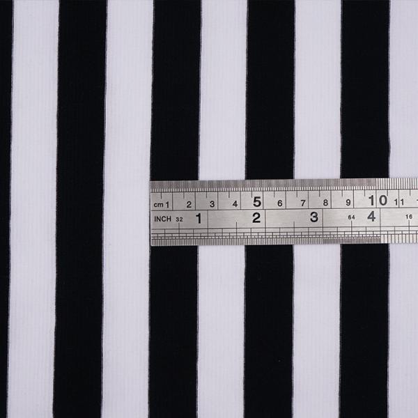 Comfortable And Breathable  And Bouncy Striped Material Fabric For T-Shirt