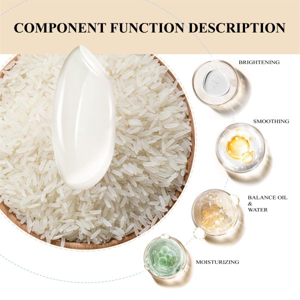 Organic OEM Pores Shrinking Rice Water Toner Facial Hydrating Soothing Moisturizing Skincare Whitening Face Skin Rice Toner
