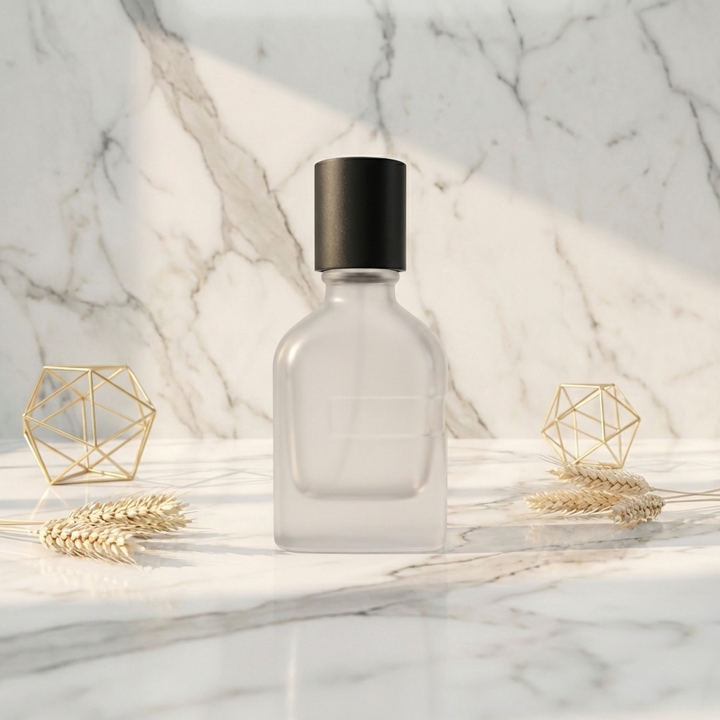 50ml Glass Perfume Bottles Spray Square Empty Weighted Zamak Cap Crimp Neck