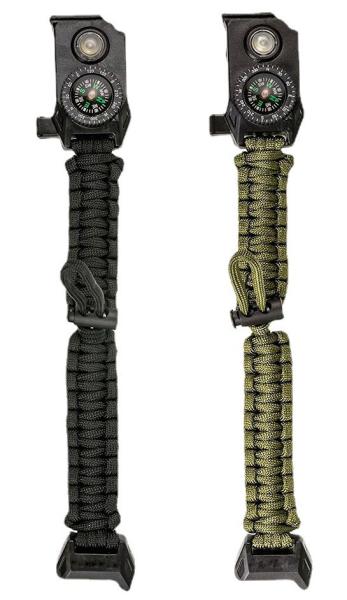 Outdoor LED light survival paracord bracelet multifunctional adjustable bracelet
