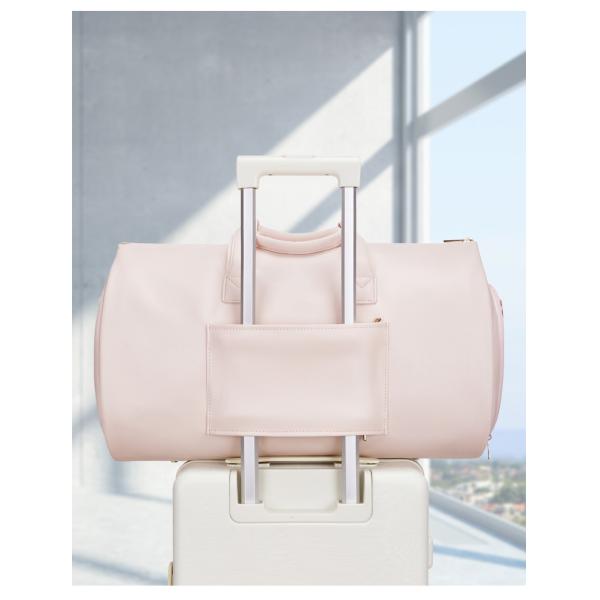 PU складная розовая кожаная сумка для путешествий