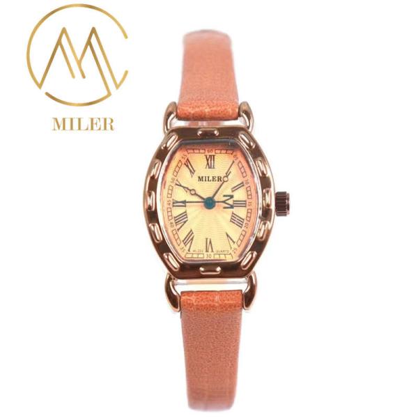 Élégance intemporelle ceinture en cuir quartz montre femme montre