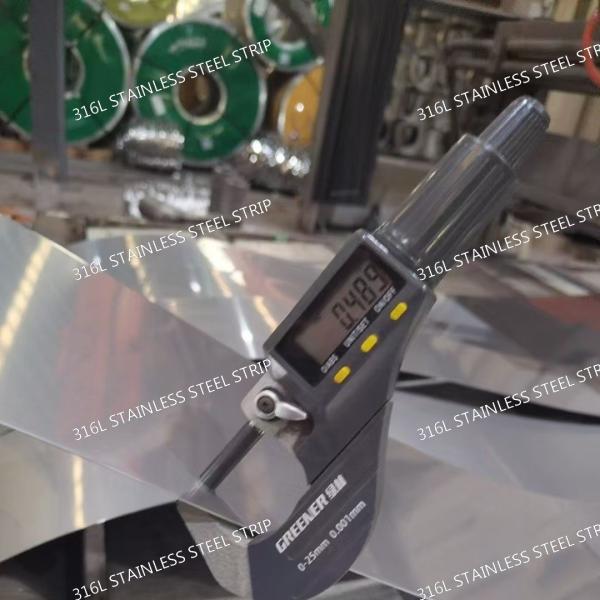 Precisión 316L de acero inoxidable de la franja laminado en frío recocido en escabeche