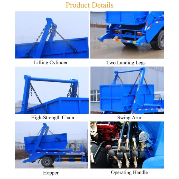 10cbm Dongfeng Refuse Rubbish Collection Truck Swing Arm Garbage Container Truck