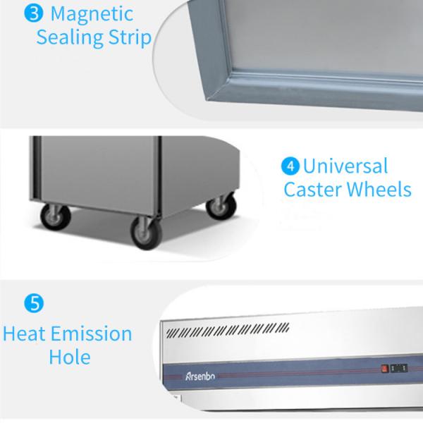 680W 220V 680W Vertical Fridge Freezer , Multiscene Commercial Freezer Refrigerator