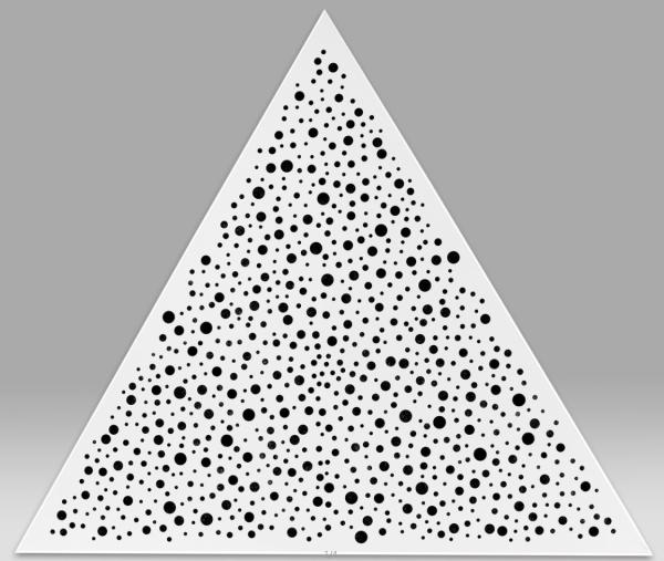 1mm Triangular Metal Ceiling Tiles Perforated Aluminium ISO9001