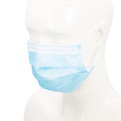 Blue Anti Pollution Dust Mask Disposable Face Mask With Elastic Ear Loop