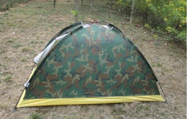 Single Person One Door Camouflage Travel Dome Tent Army Color Camping Tent(HT6009)