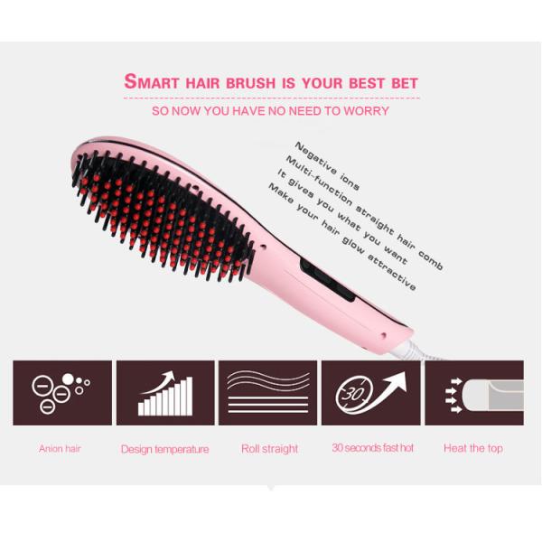 Electric Hair Straightener Brush Home Beauty Machine NASV 100 With Lcd Display