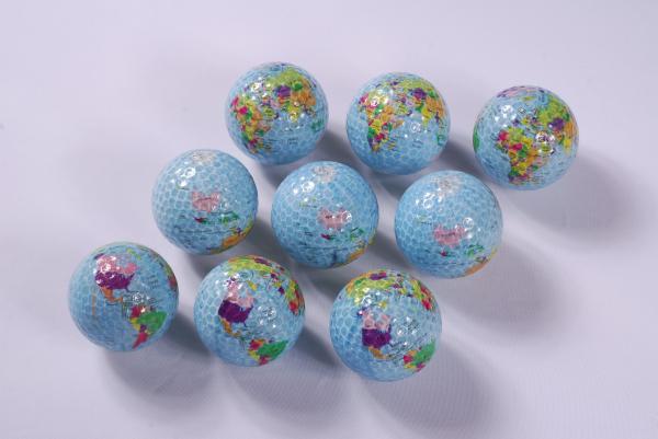 globe golf ball , earth golf ball with two piece golf ball