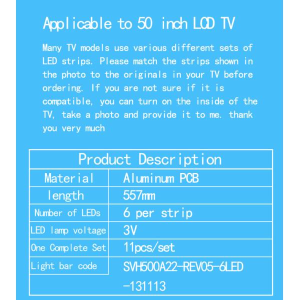Для Hisense LED50K20JD LED50EC280JD SVH500A22-REV05-6LED-131113 световой столб