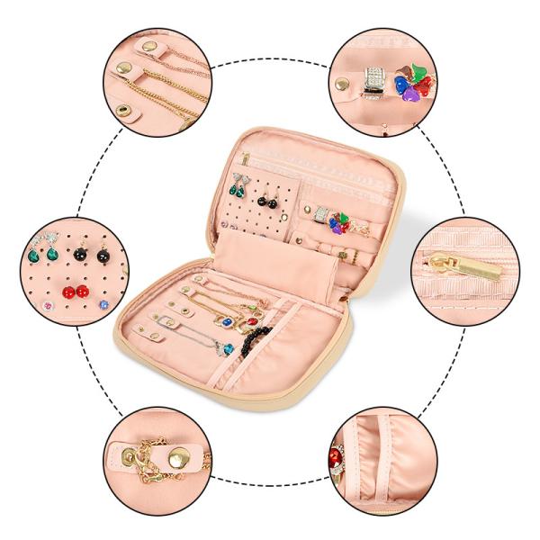 Travel Jewelry Storage Bags Carrying Padded For Women Girls 10x6.4x2