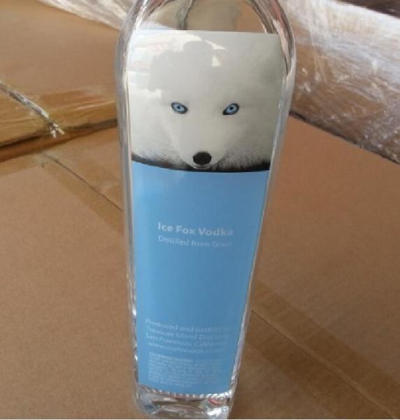 18.5mm 750ml Gin Bottle ISO9001 Crystal White Glass Decal Painting