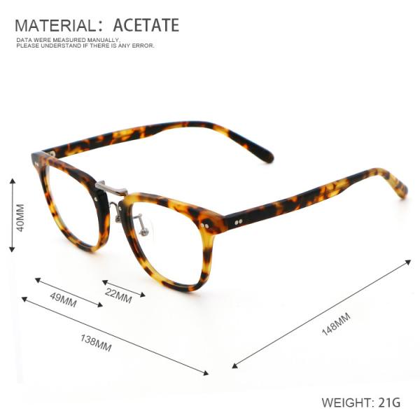 Cuadro de lentes ópticos de madera de grano de enduro para hombres y mujeres