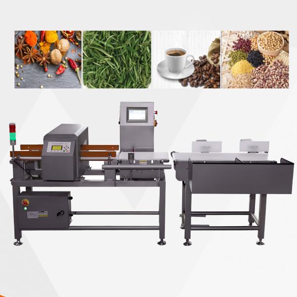 Waterproof Combo Online Checkweigher And Metal Detector Machine Stable , ± 0.1g Accuracy