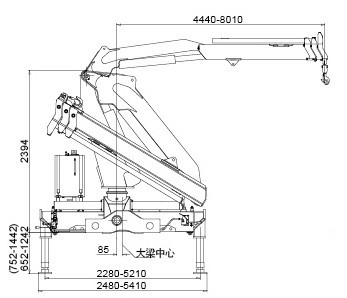 Competitive Price Wire Rope Articulated Boom Crane For Coal Mining Engineering, WITH ISO CE