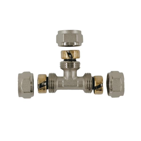 232 psi brass compression tee Fitting ISO 9001 Thread ISO228