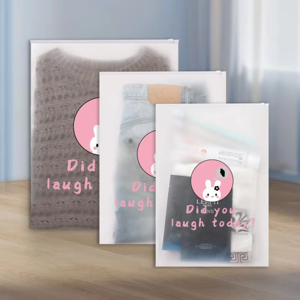 Thickened PE Cartoon Kindergarten Clothing Ziplock Bags with Gravure Printing for Socks and Shoes Storage
