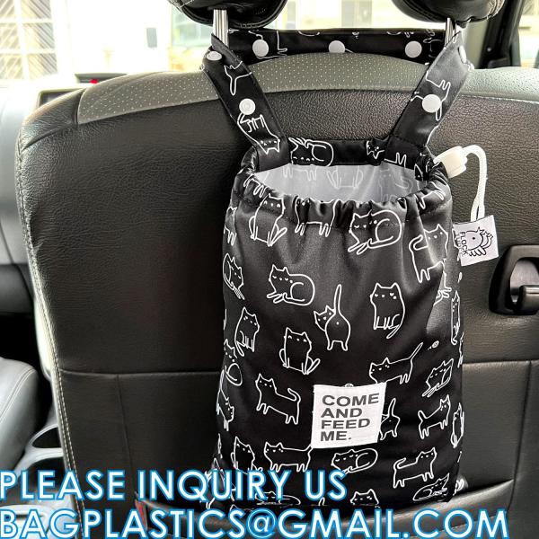 Car Trash Bags, Garbage Bag Hanging Detachable Bag for Car Trash Bag Hanging Back Seat Car Bag for Outdoor