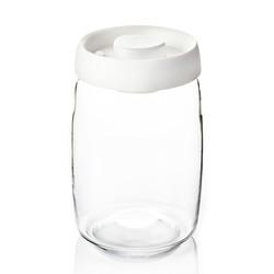 Wholesale Vacuum Jar Food Storage Canister Transparent Borosilicate Glass With Color Lid