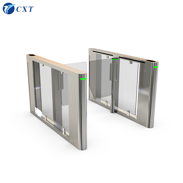 Portillon rapide 1415*210*1015mm pour un trafic de 35 personnes/minute, vitesse 50Hz, tension d'alimentation