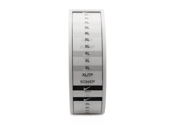 Size Custom Adhesive Labels And Size Stickers For Clothing Tag On A Roll