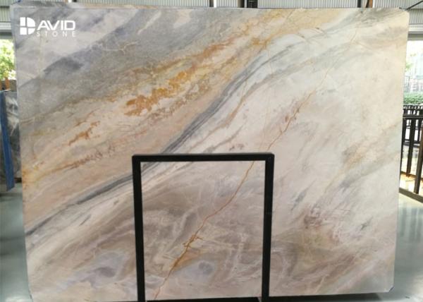 Highly Polished Countertop Marble Slab Brown And Grey 18/20/30mm Thickness