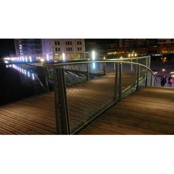 flexible stainless steel 304/316L Ferrule rope mesh for bridge special protective fence