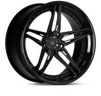 Pièces forgées en aluminium A6061 de roues 2 dans le noir à haute brillance pour la voiture de luxe
