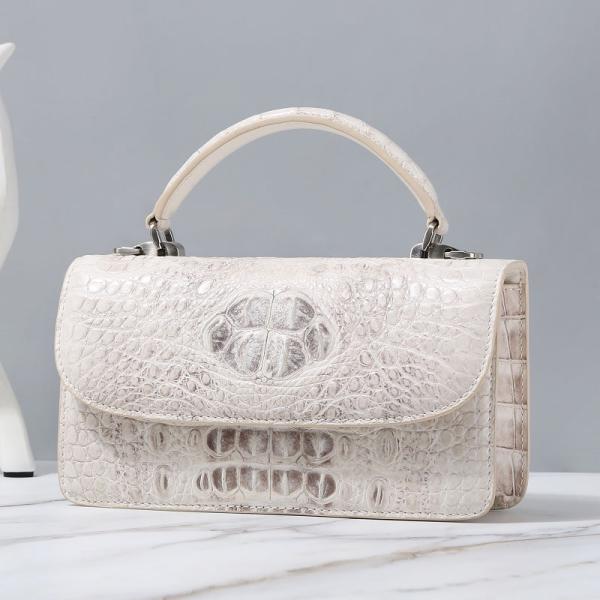 Fashion Designer Genuine Crocodile Leather Women Small Handbag Purse Authentic Alligator Skin Female Flap Shoulder Bag