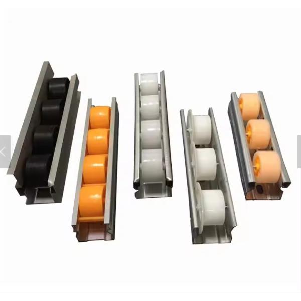 Black Metal Sheet Frame Roller Slide Track For Smooth Operation