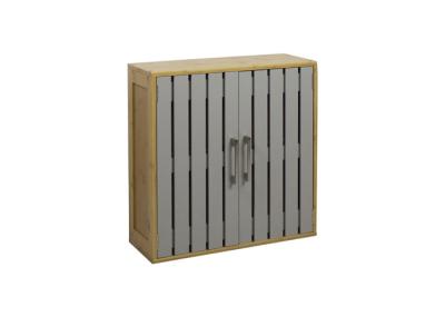 Knock Down MDF 30KG Bamboo Frame MDF Stripes Door Bathroom Vanity Cabinet