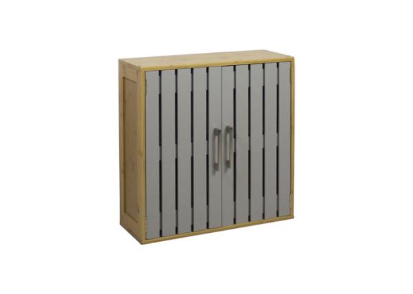Knock Down MDF 30KG Bamboo Frame MDF Stripes Door Bathroom Vanity Cabinet