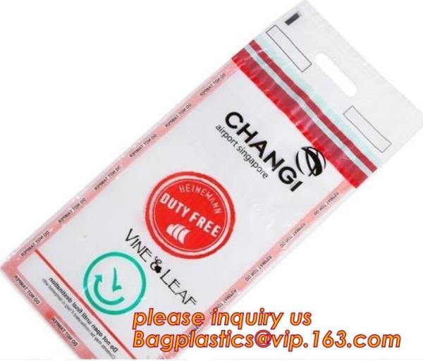 ICAO Duty Free Packaging, STEBs Bags, Custom Airport Store, Retail Shop Security Bags, Tamper Evident Proof