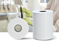 Pano limpo perfurado descartável da tela não tecida de grande resistência de Spunlace em Rolls