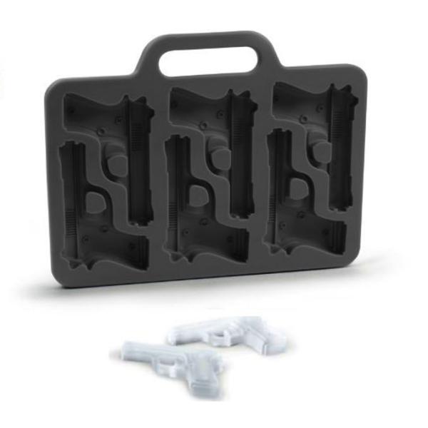 Silicone manufacturer Silicone mold 6 cups hand gun shape Silicone ice mold SB-018