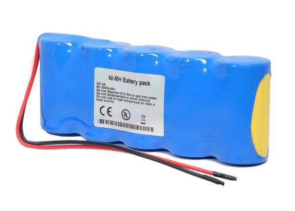 2500 Mah Nimh Battery For DF-5A Recorder , 6 Volt Rechargeable Battery 