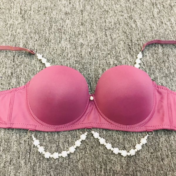 High Quality Women Romantic Panty Bra Set Wholesale Pearl Decoration Cute Fancy Women BRA Set PLUS SIZE 46-52C