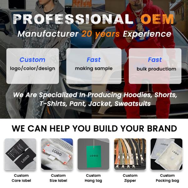 OEM Service Jogging Sweat Suit Embroidery Logo Streetwear Hoodie And Sweatpants Set